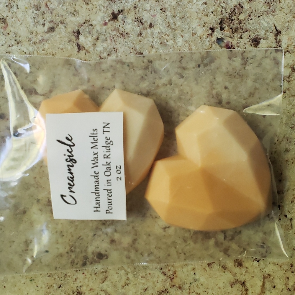 Creamsicle Wax Melts 2 Geo Hearts